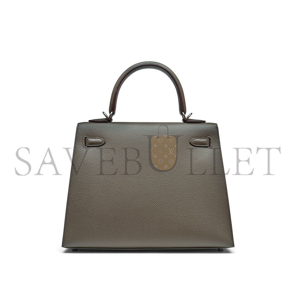 H**mes master gris tourterelle epsom kelly 25 sellier palladium hardware (25*17*7cm)